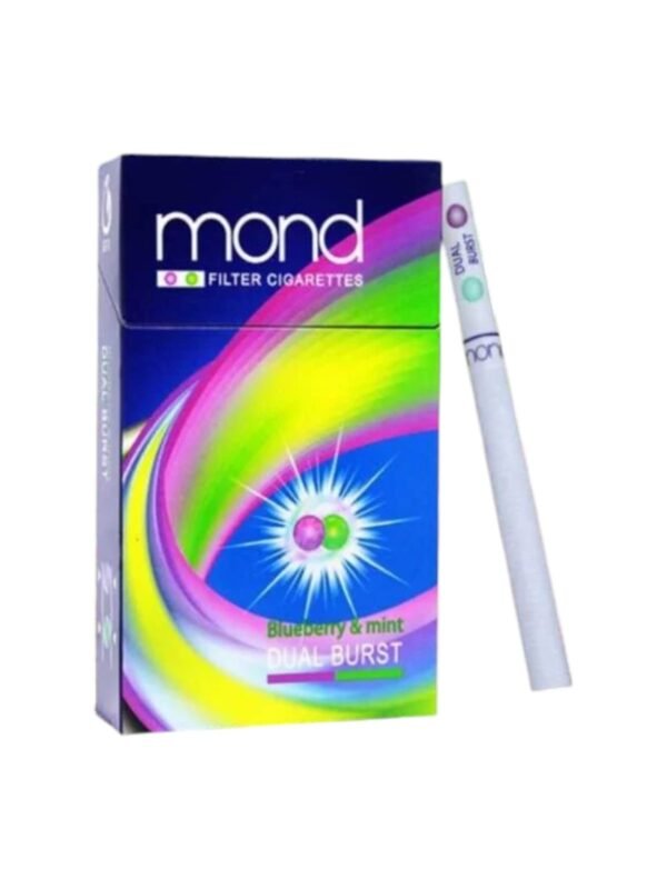 บุหรี่นอก Mond Dual Burst Blueberry & Mint (2เม็ดบีบ)