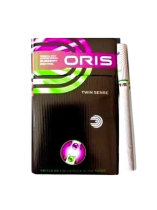บุหรี่นอก Oris Twin Sense Blueberry Menthol (2เม็ดบีบ)